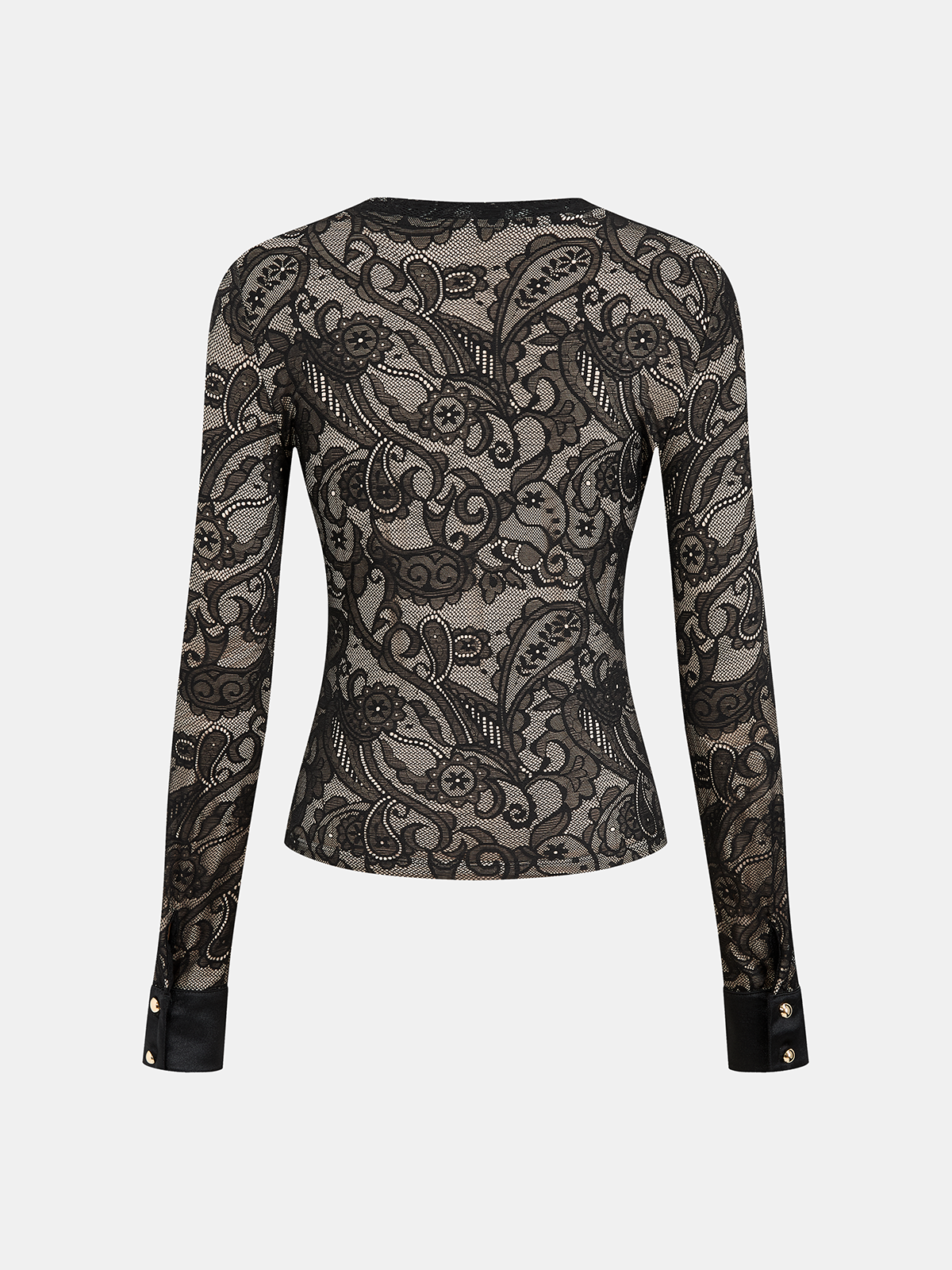 Paisley Lace Long-Sleeve Top