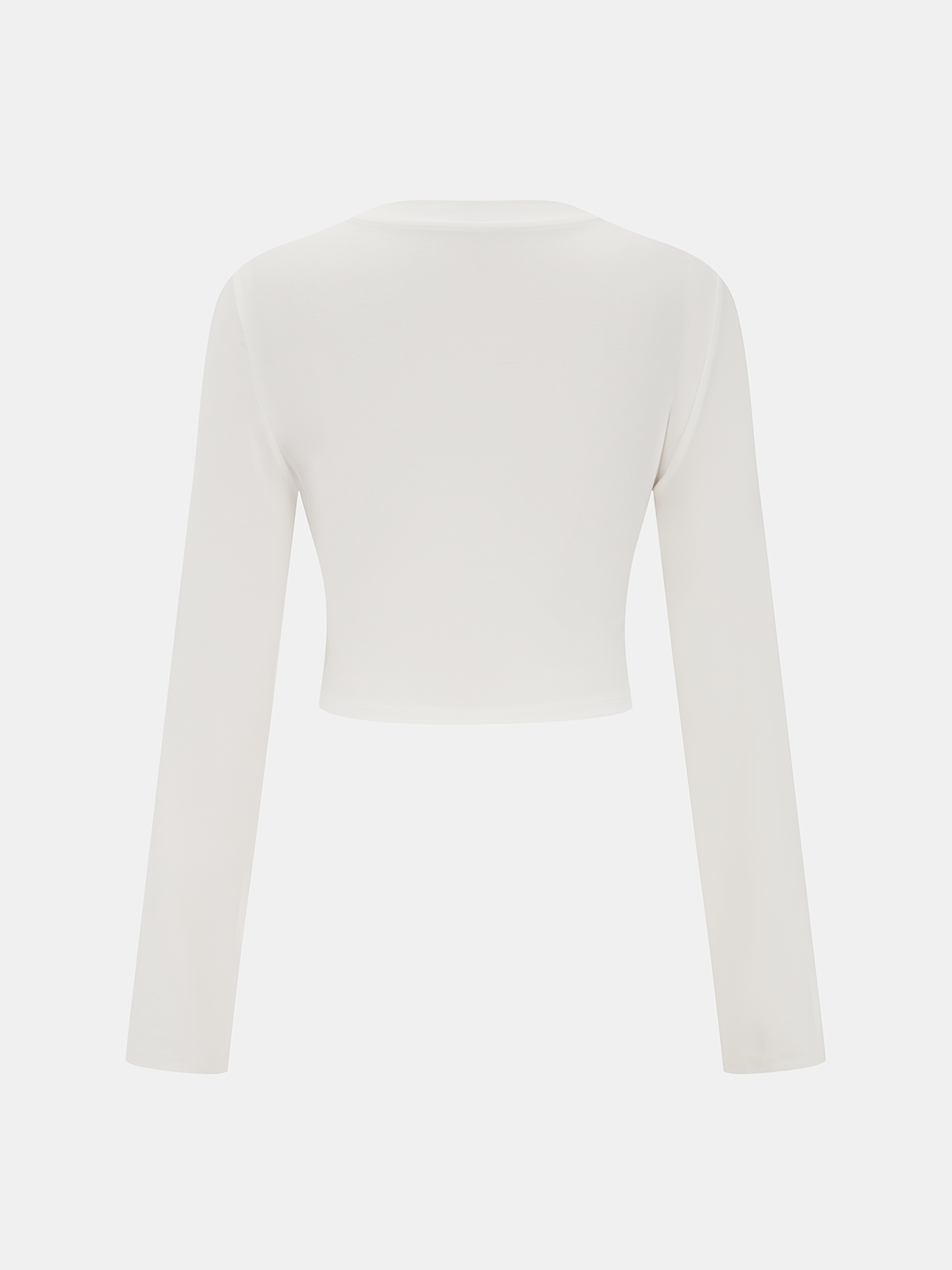 Cotton-Blend Knot-Front Cropped Top