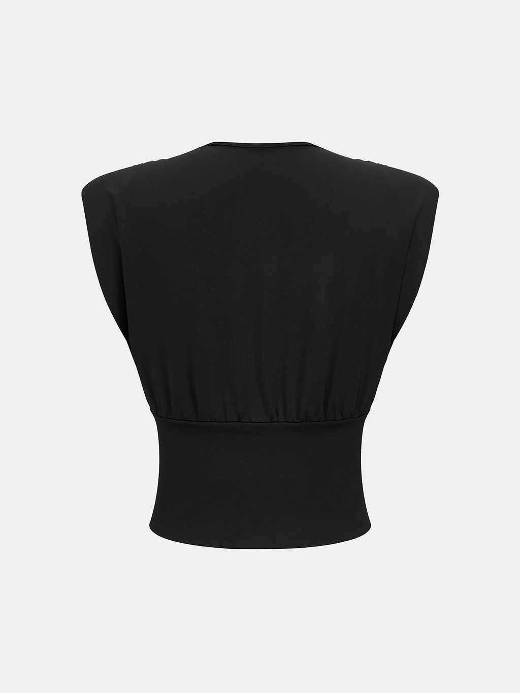 Double Breasted V-Neck Sleeveless Top