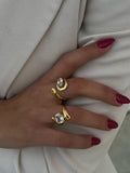 Twisted Zircon Statement Ring