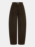 Corduroy Curved-Leg Pants