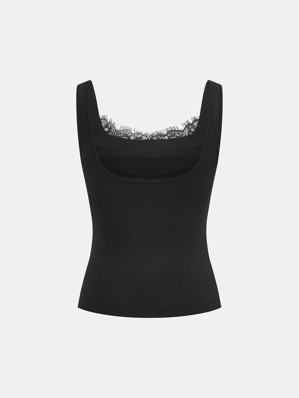 Lace Trim Square-Neck Tank Top