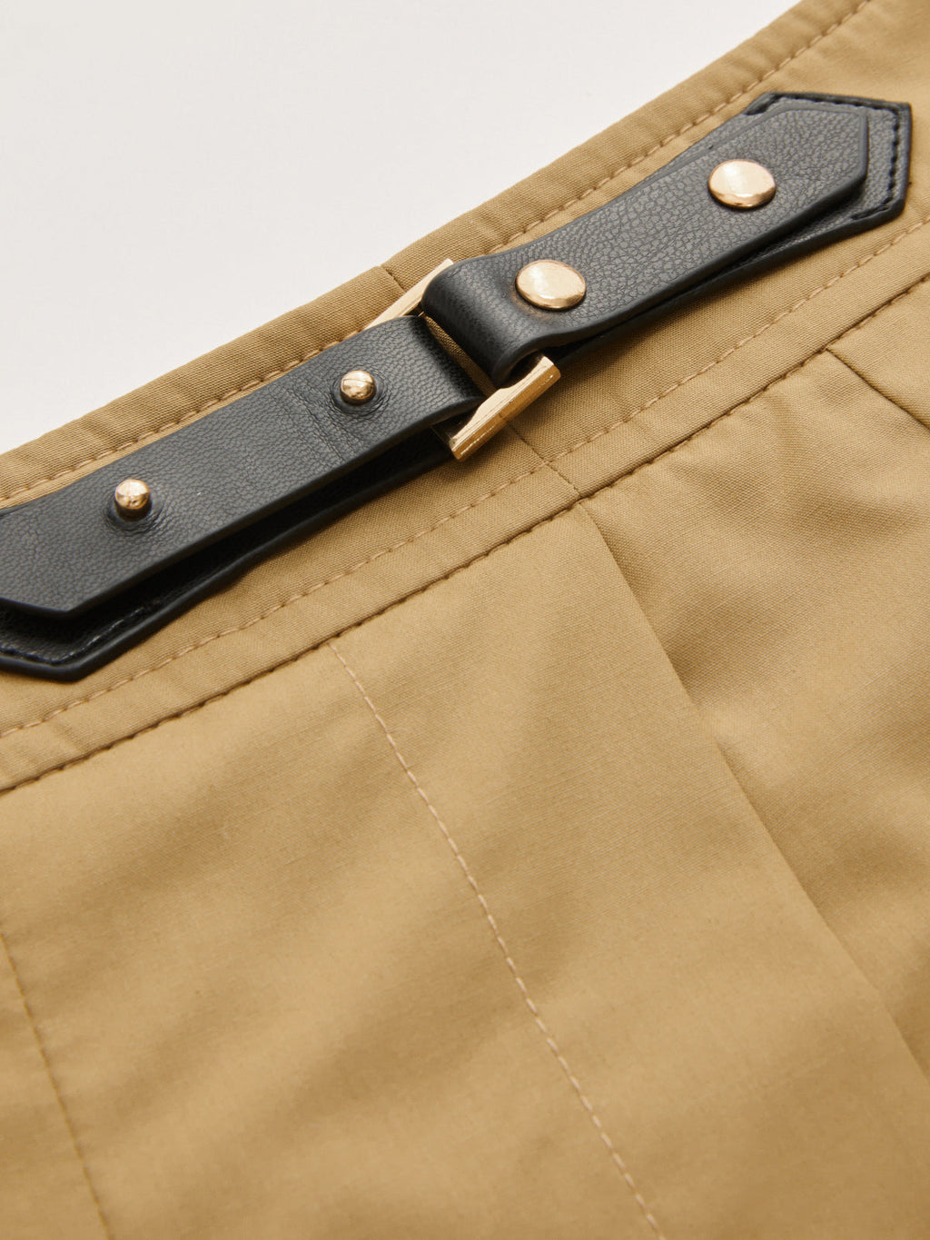 Utility Shirt & Buckle Pleated Mini Skort Set