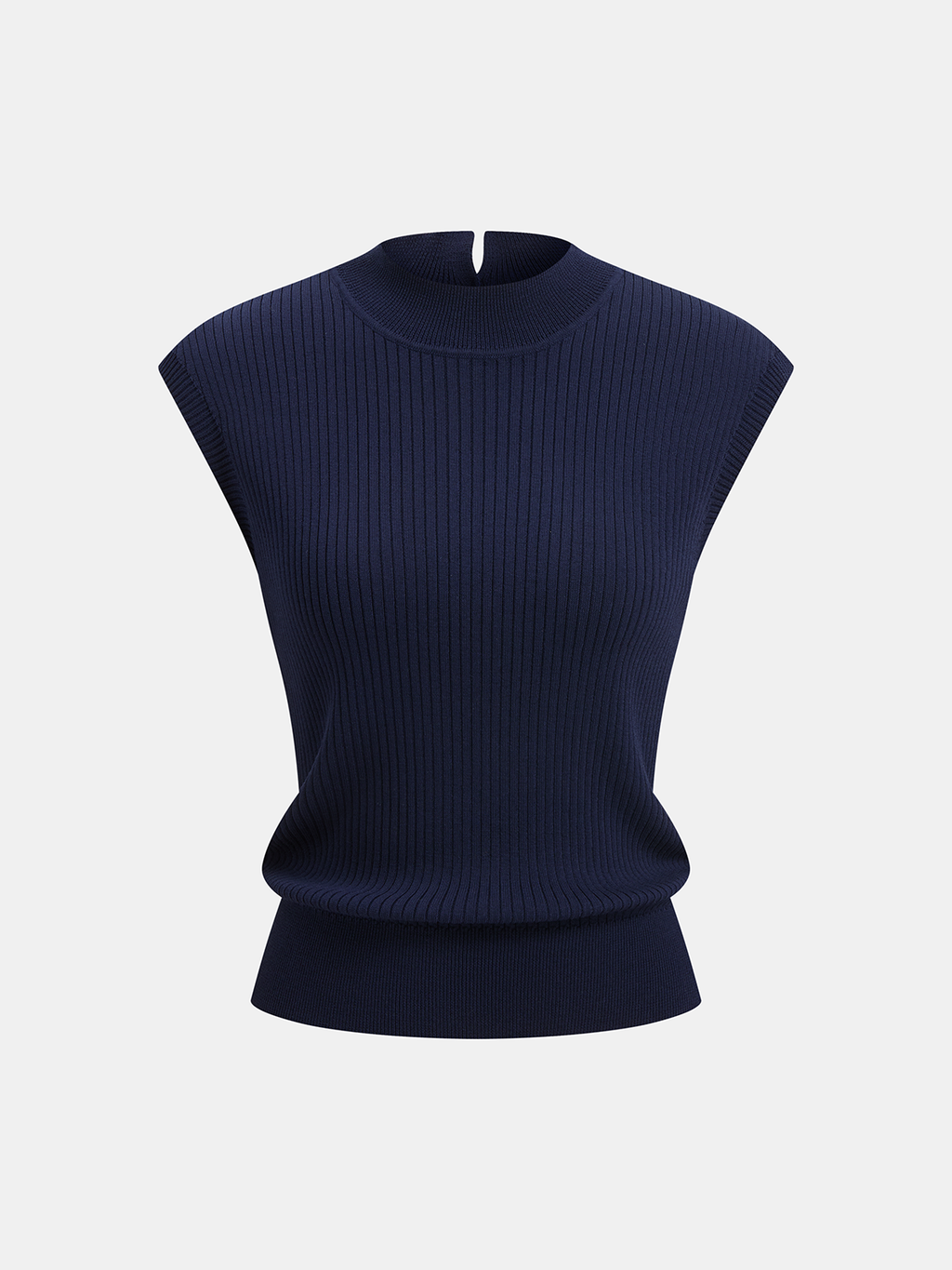 Backless Ribbed Knit Sleeveless Top