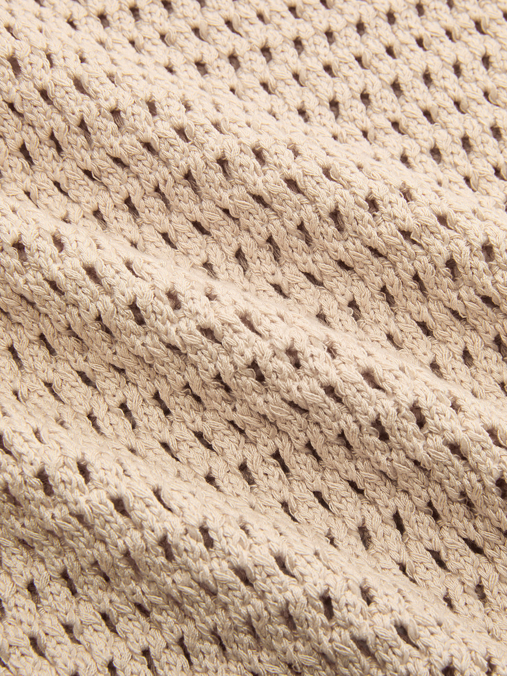 Sleeveless Polo Open Knit Top