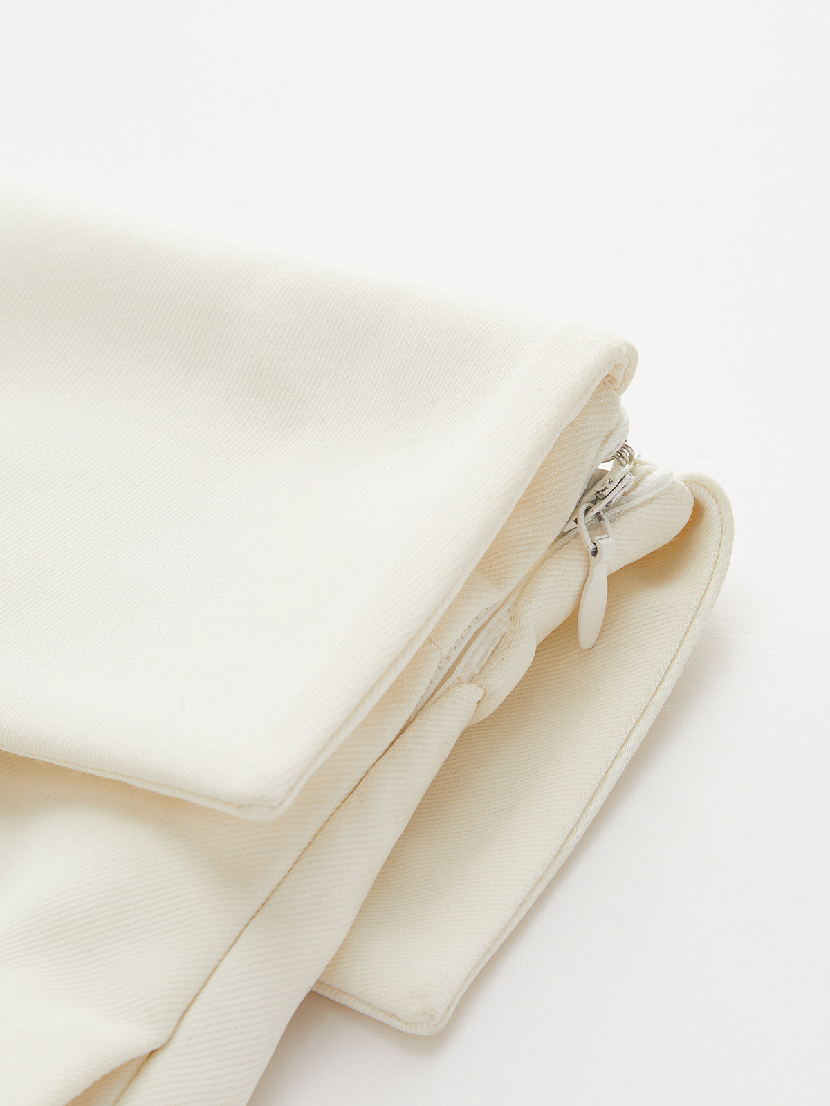Foldover Waistband High-Waisted Wide-Leg Pants