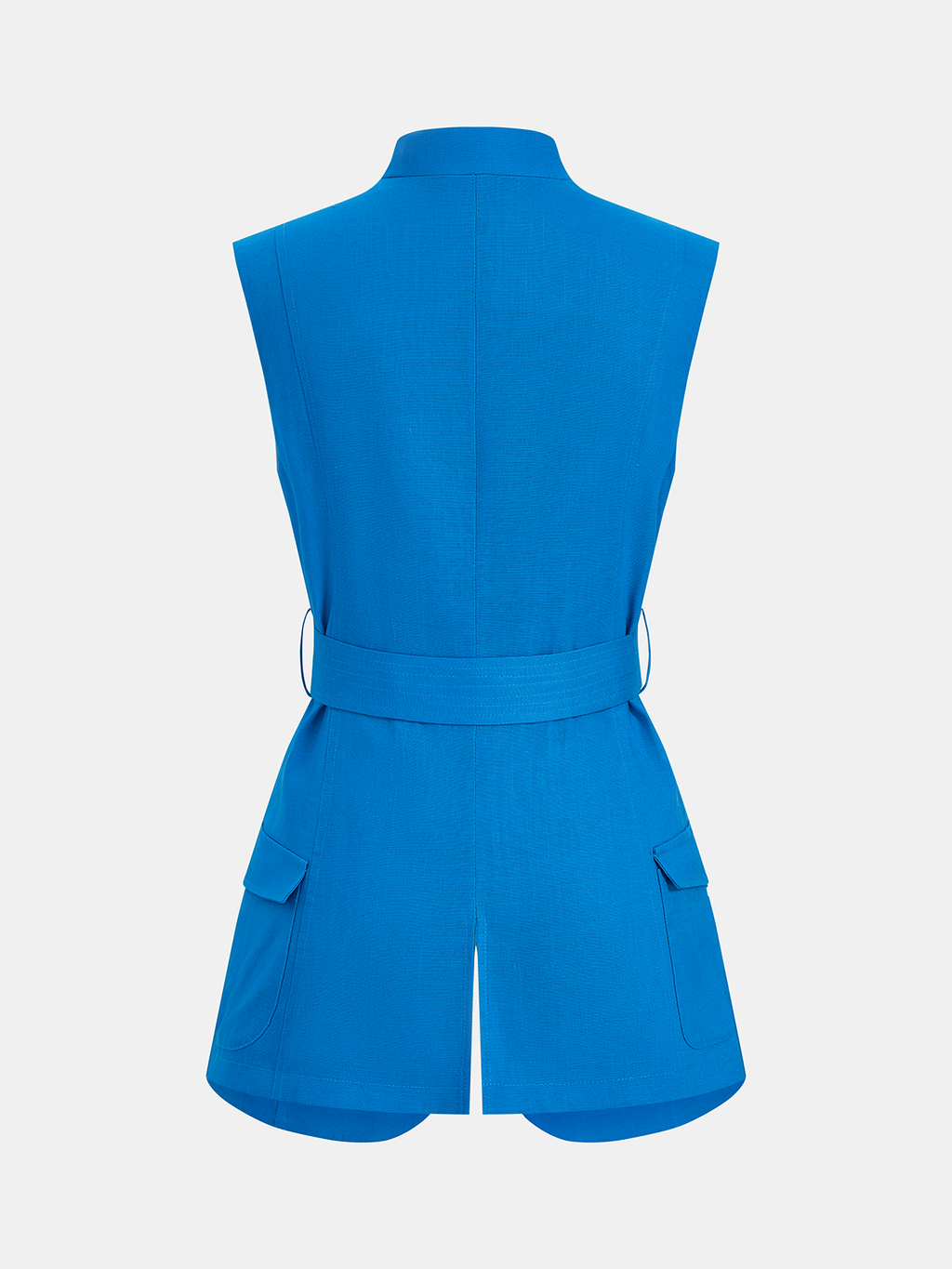 Sleeveless Blazer Vest & Pleated Shorts Set
