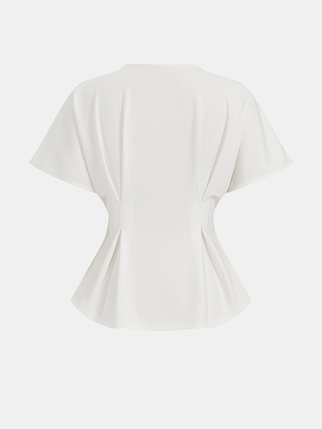 Dolman Sleeve Peplum Fitted Blouse