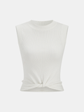 Ribbed Knotted Sweater Vest