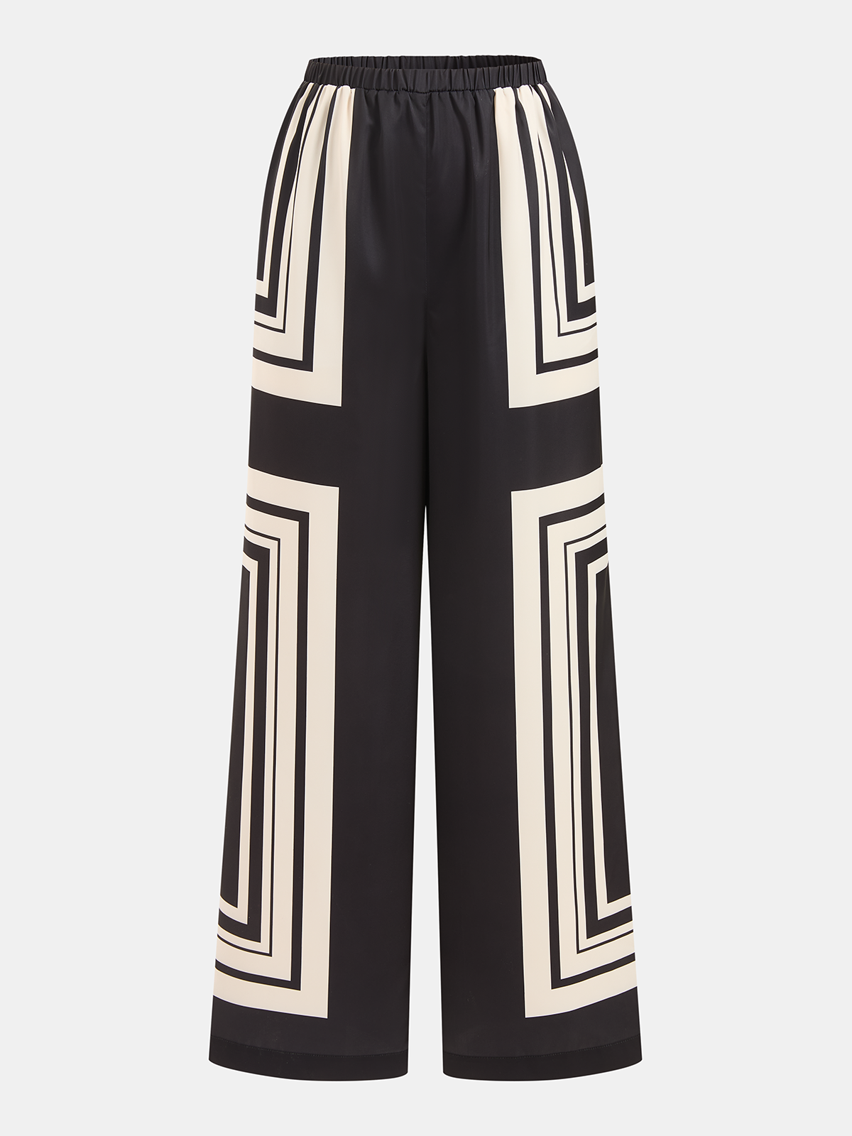 Geometric Print Wide Leg Pants