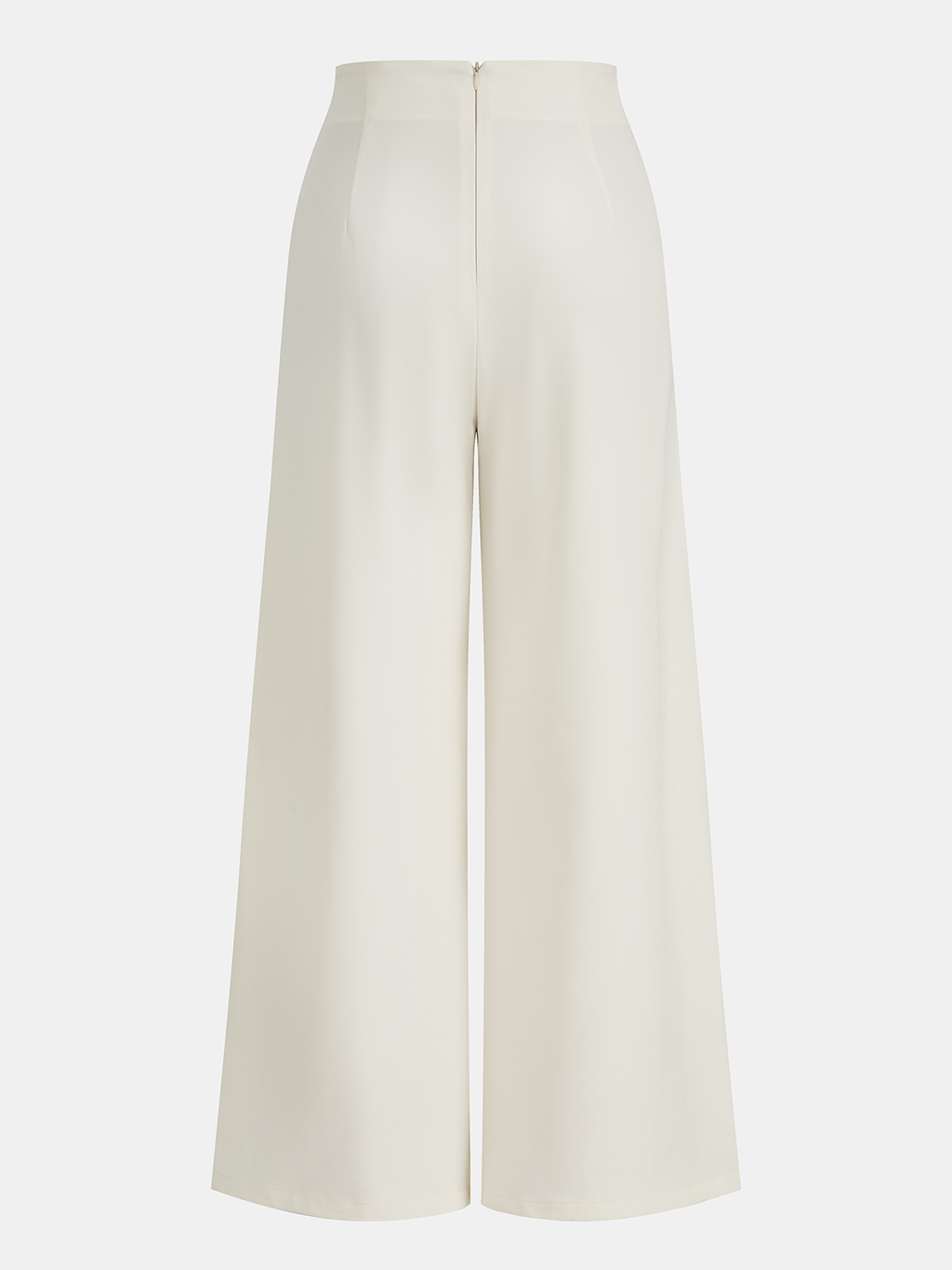 Overlap Detail Mid-Waist Pants