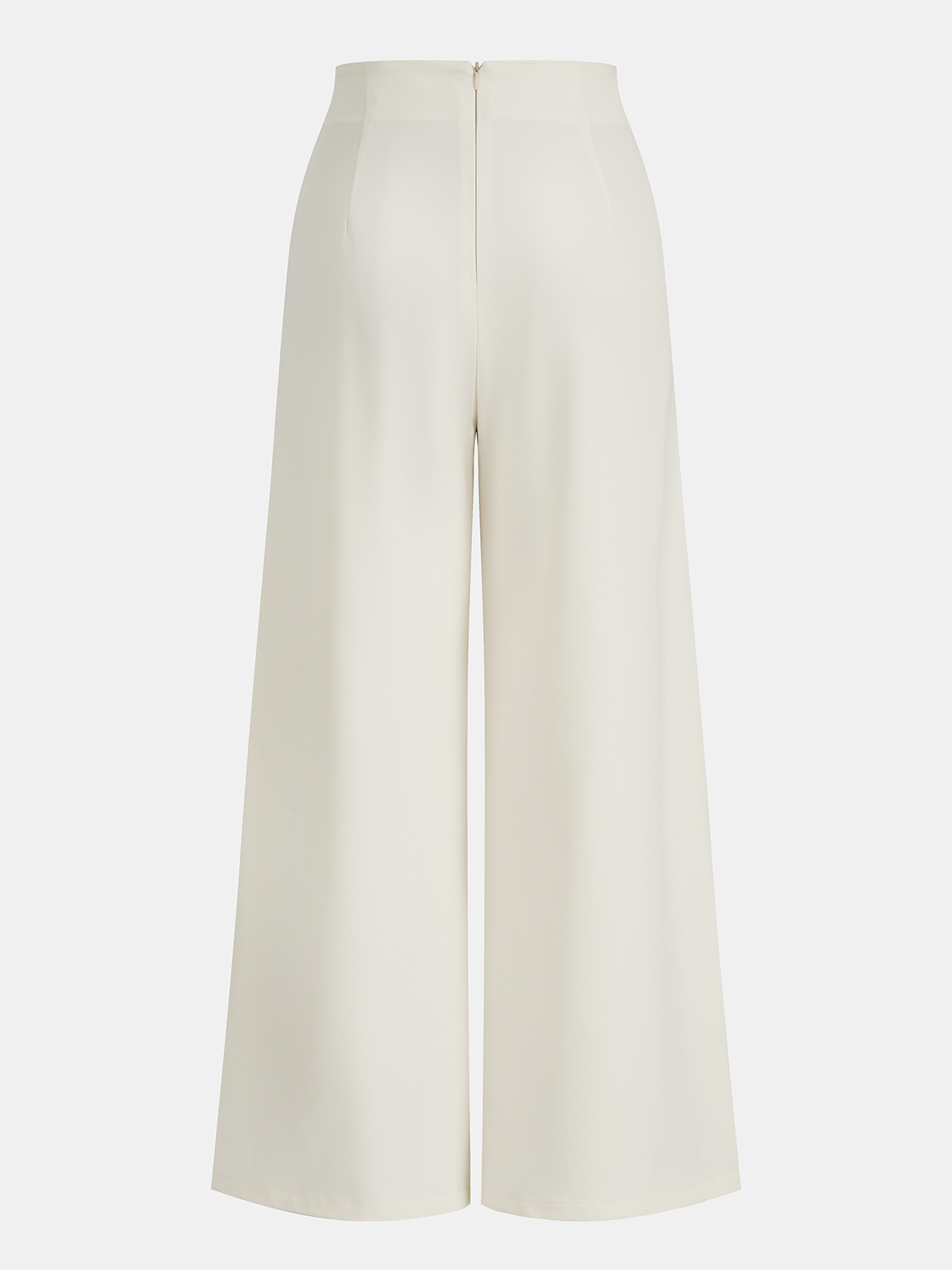 Overlap Detail Mid-Waist Pants