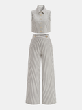 Striped Sleeveless Top & Pants Set
