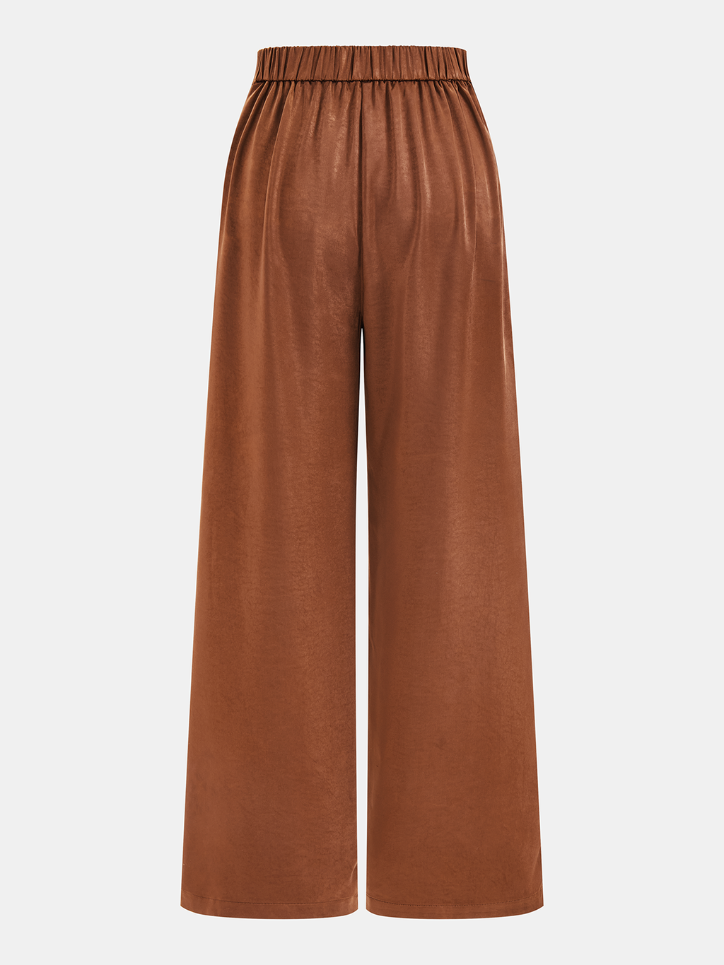Satin Ruched Top & Wide Leg Pants Set