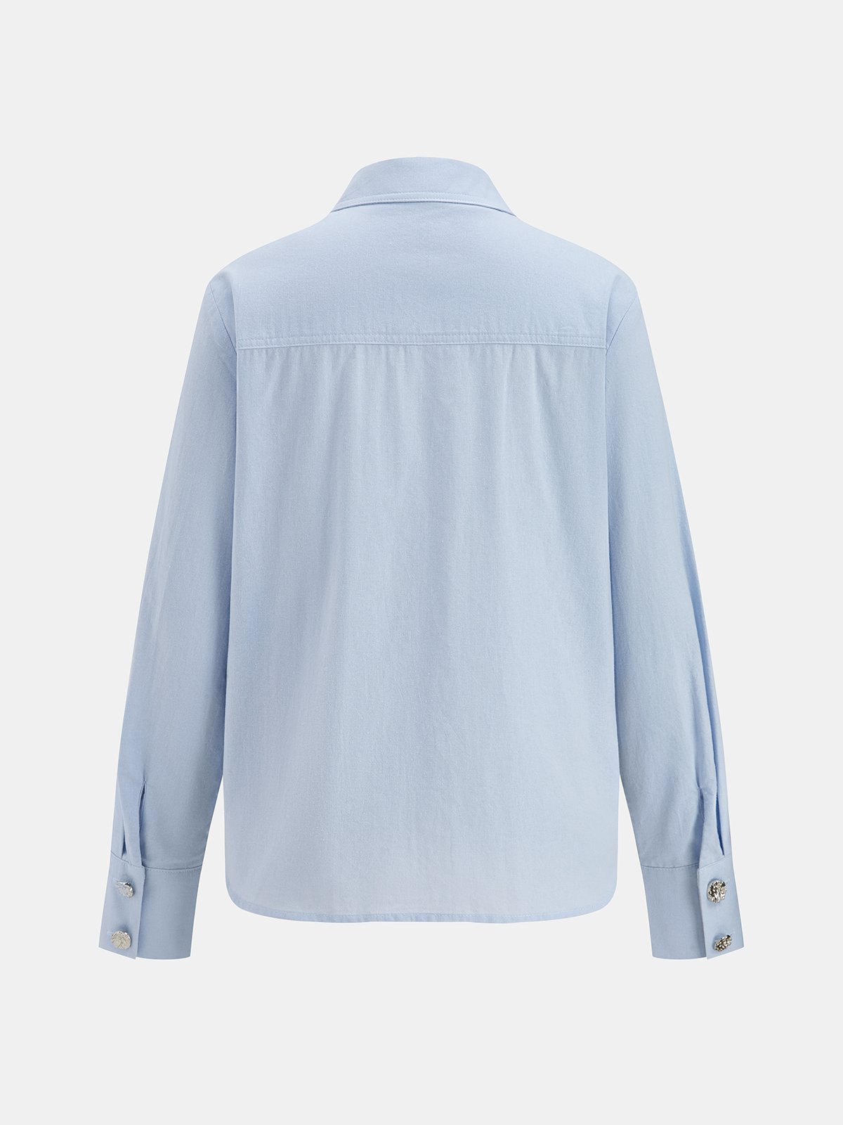 Cotton Knot-Front Shirt & Asymmetrical Skirt Set