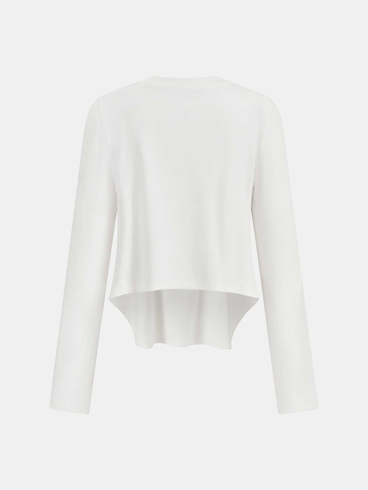 Cotton-Blend Knot-Front Cropped Top