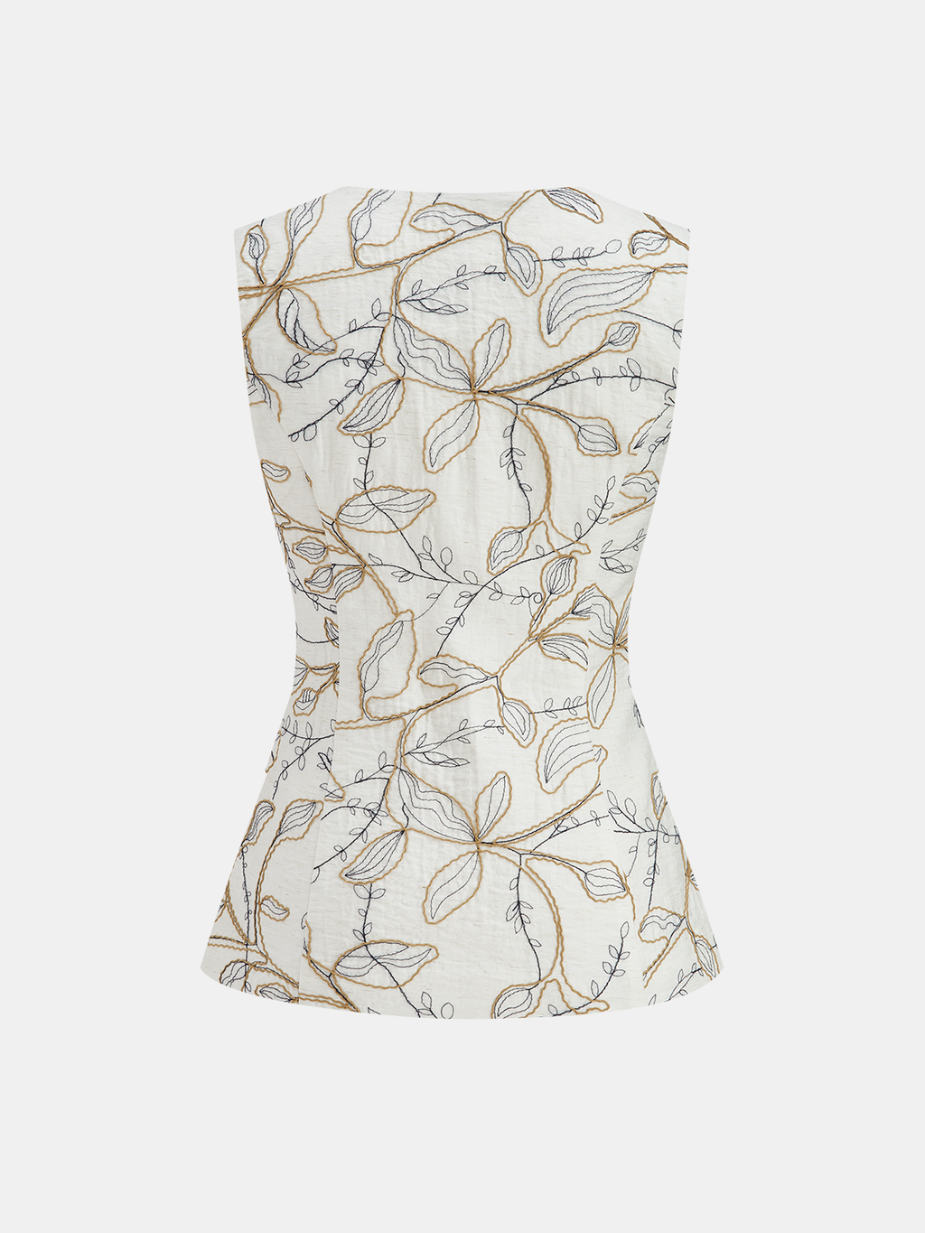 Printed Metal Button Vest & Mini Skirt Set