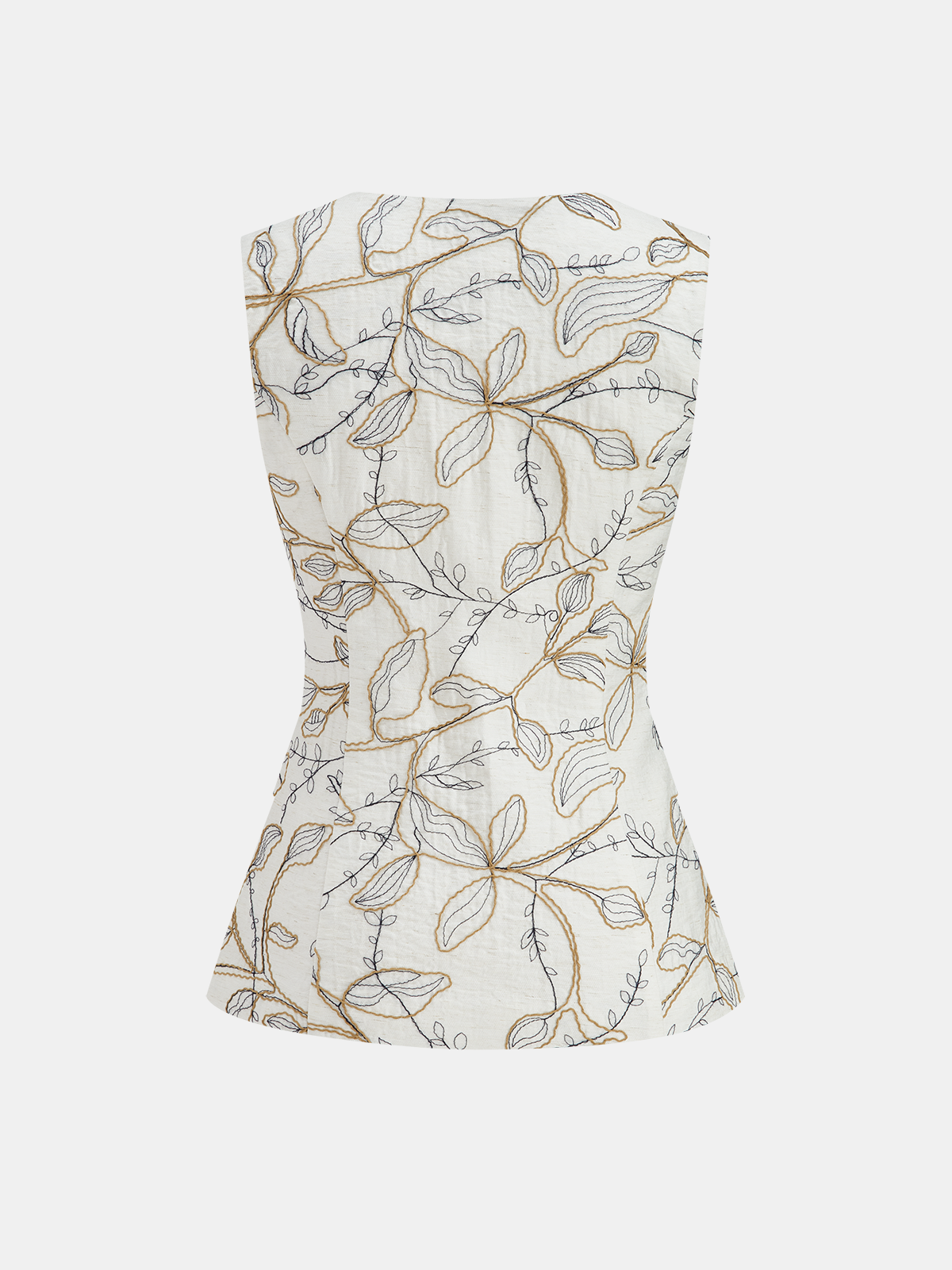 Printed Metal Button Vest & Mini Skirt Set
