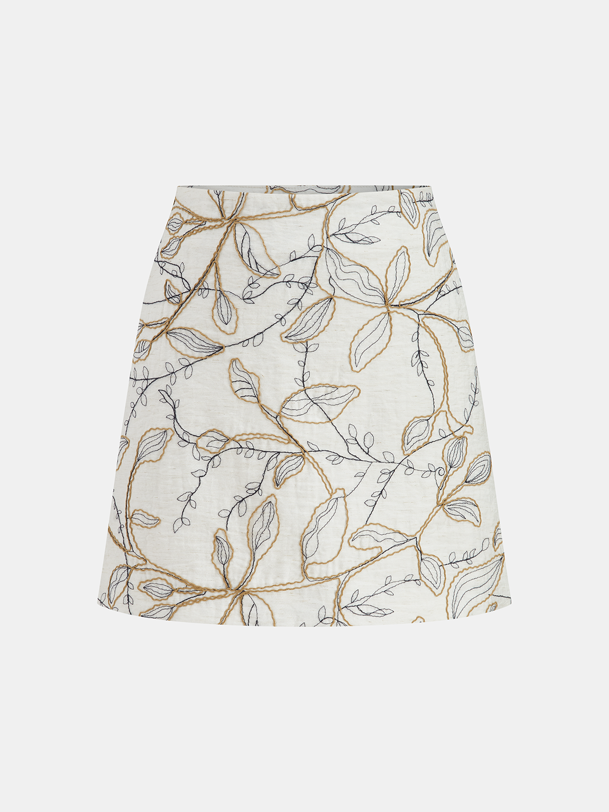 Printed Metal Button Vest & Mini Skirt Set