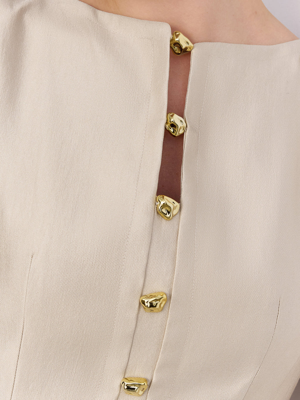 Metal Detail Sleeveless Mini Dress