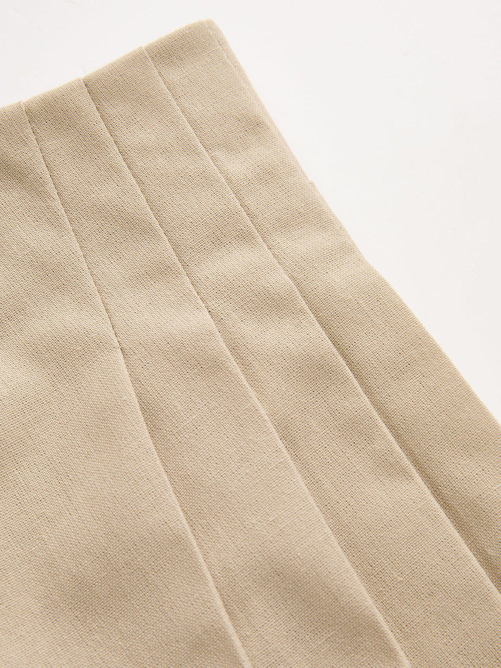 Linen Blend Vest & Pleated Mini Skirt Set