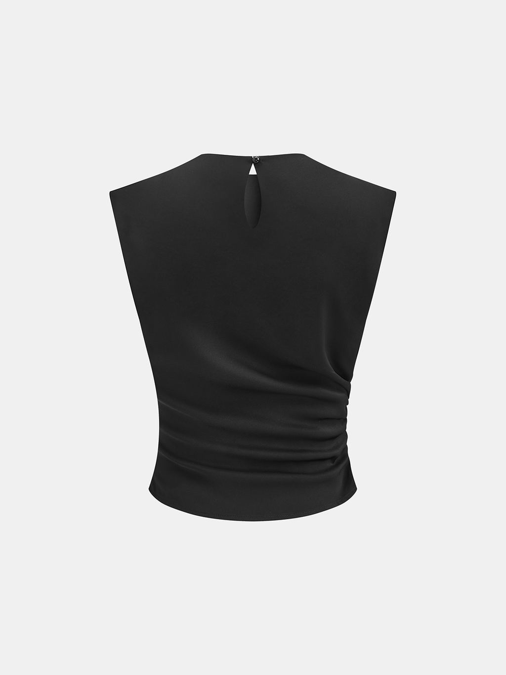 Sleeveless Ruched Top & Pleated Pants Set
