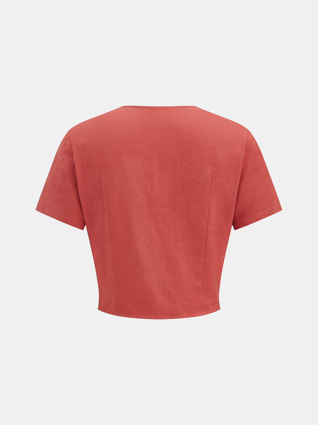 Wrap V-Neck Short Sleeve Blouse