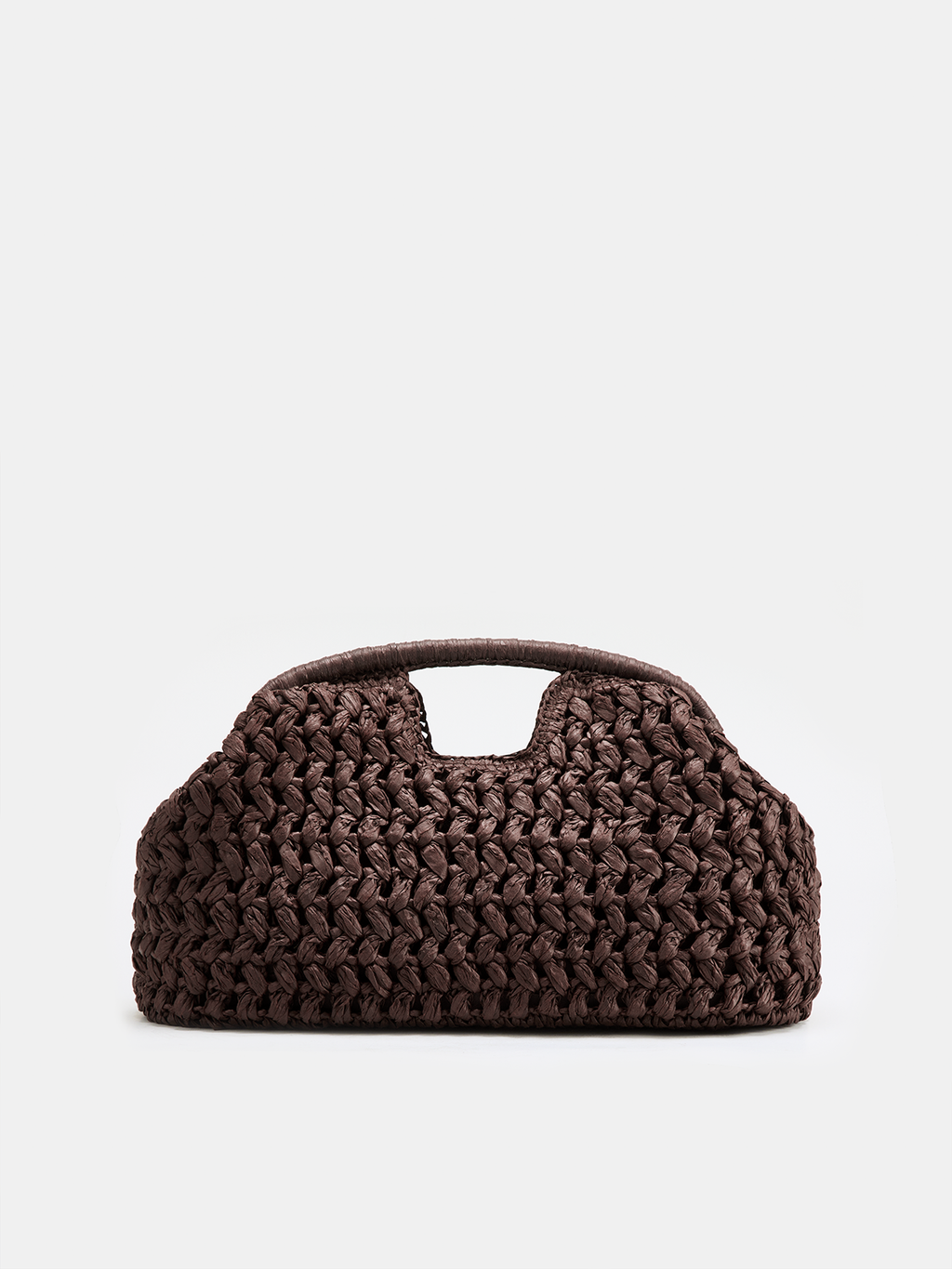 Straw Woven Cloud Clutch Bag