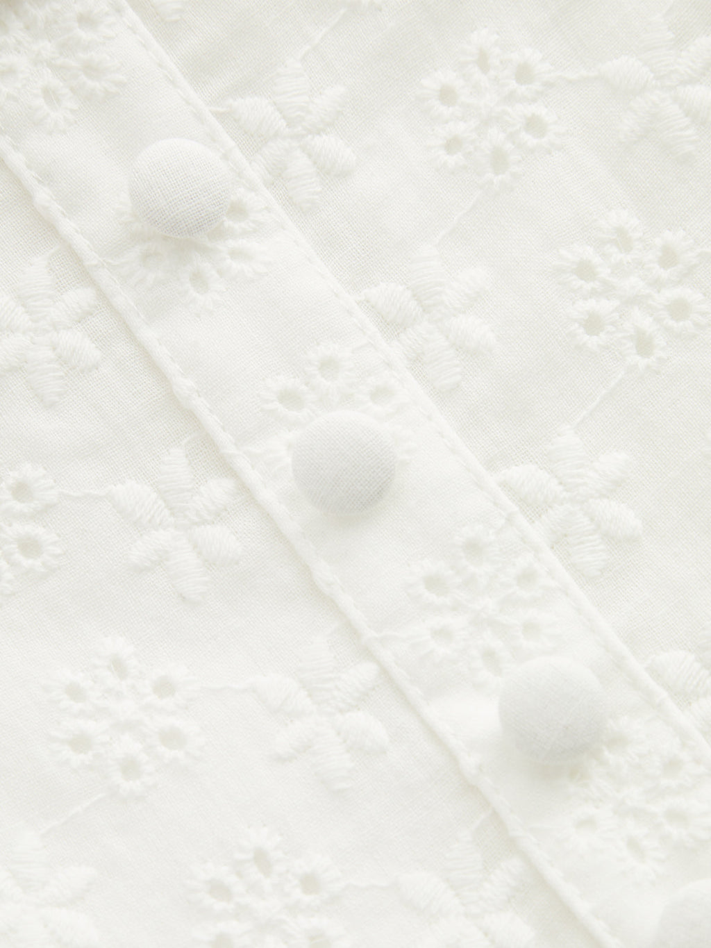 Cotton Eyelet Embroidered Lace Mini Dress