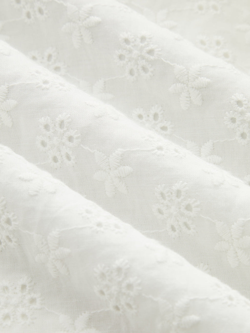 Cotton Eyelet Embroidered Lace Mini Dress