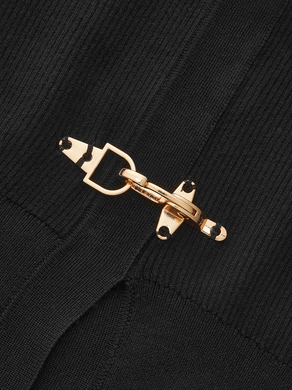 Metal Buckle Sleeveless Knit Cardigan