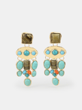 Statement Gemstone Drop Earrings