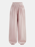 Elastic Waist Shiny Lantern Pants