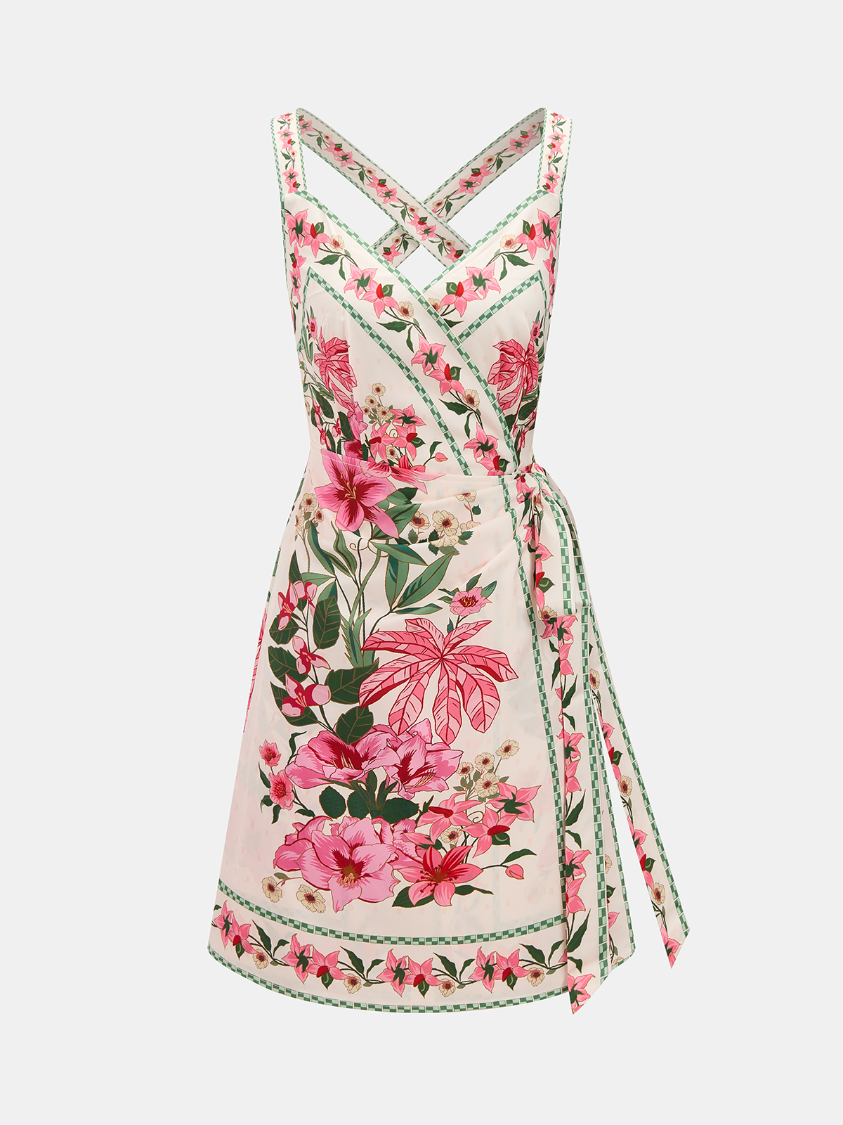 Updated | Floral Print Wrap Mini Dress in Upgraded Fabric
