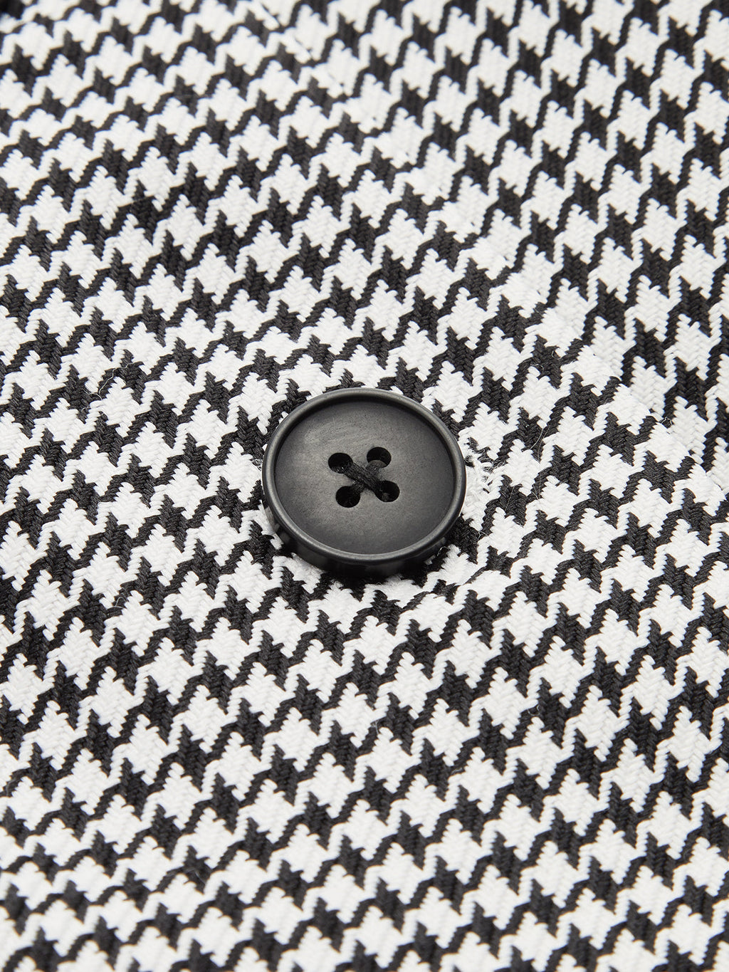 Houndstooth Collared Button Down Vest