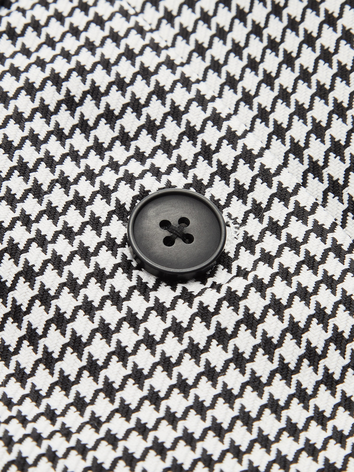 Houndstooth Collared Button Down Vest