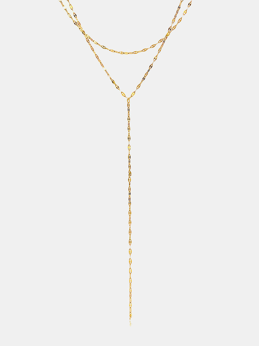 Double Layer Y-Drop Lariat Necklace