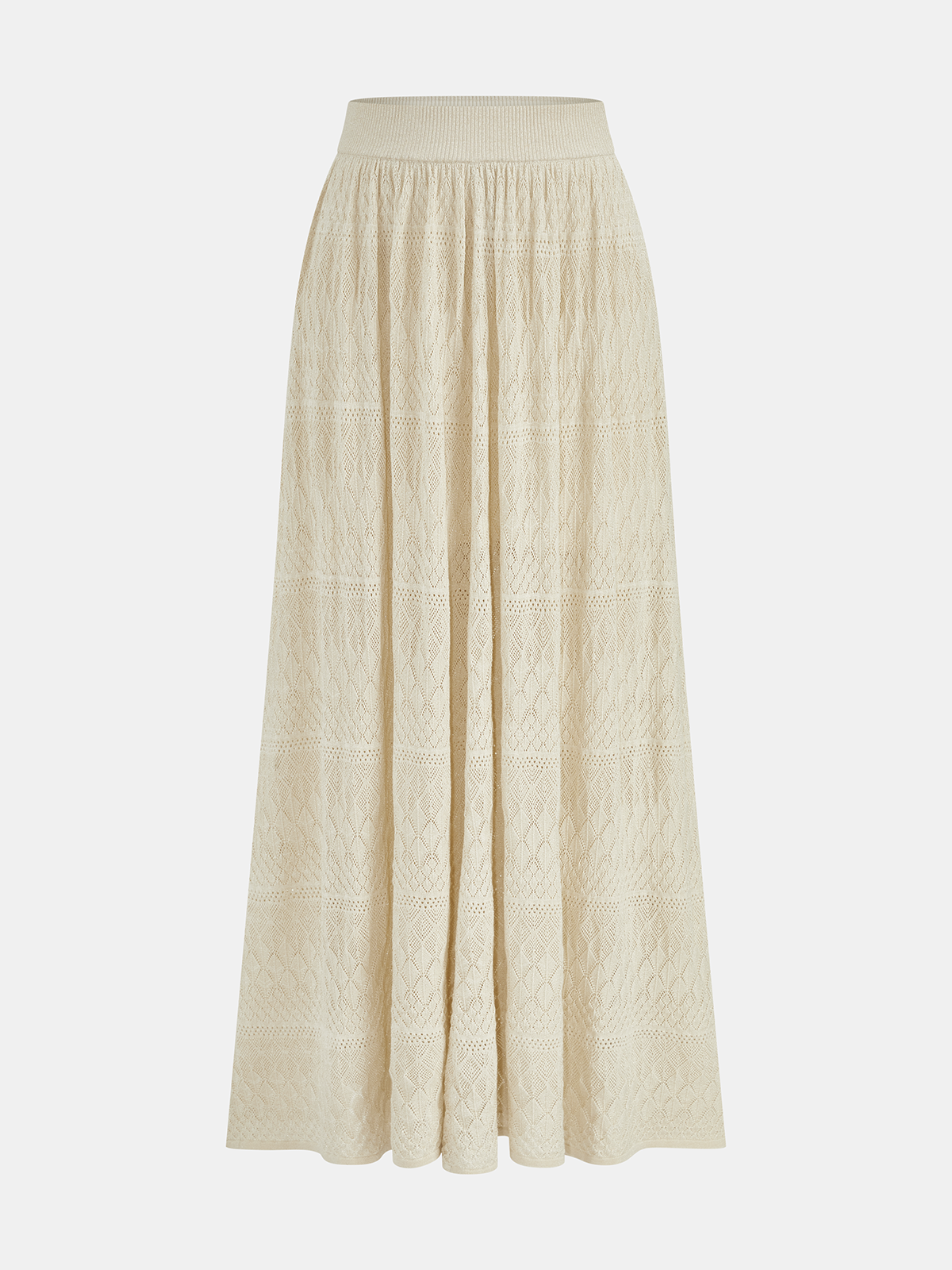 Openwork Knit Maxi Skirt