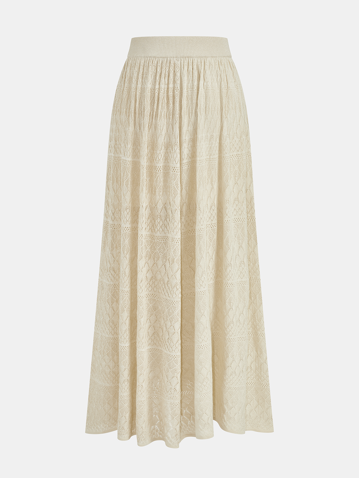 Openwork Knit Maxi Skirt