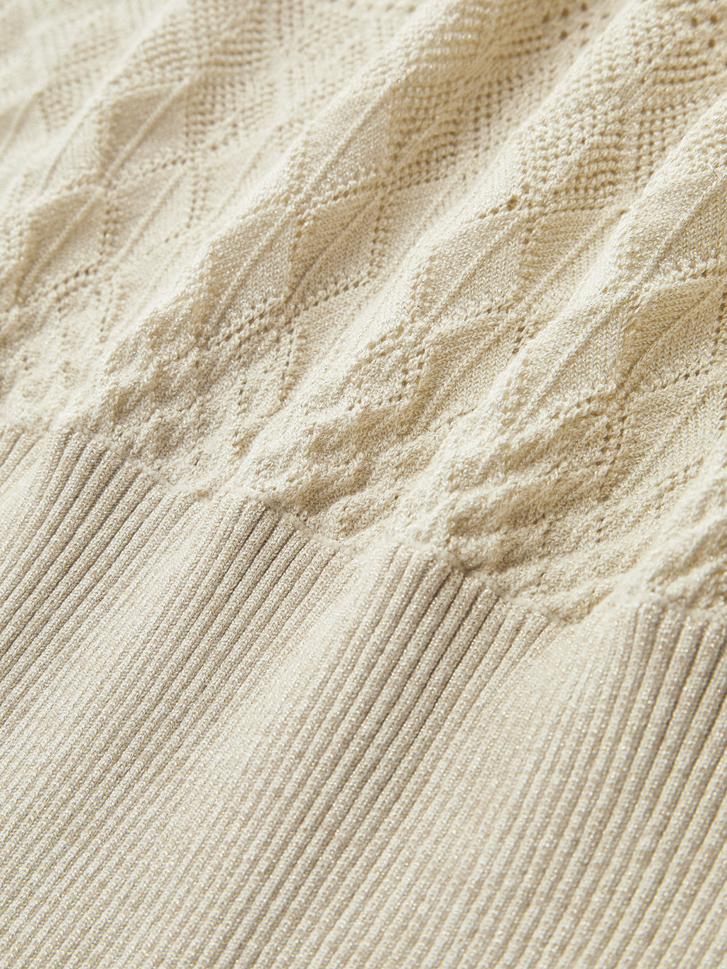 Openwork Knit Boat Neck Sleeveless Top