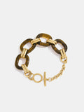 Tortoiseshell Resin Chain Link Toggle Bracelet