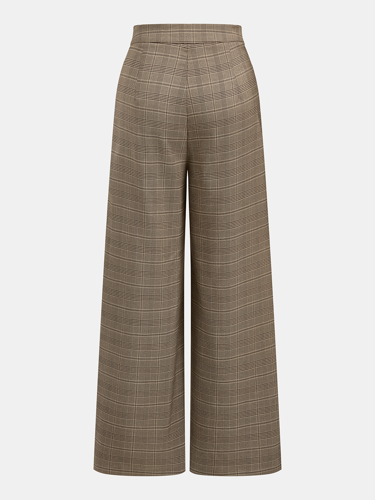 Plaid Wrap Wide Leg Pants