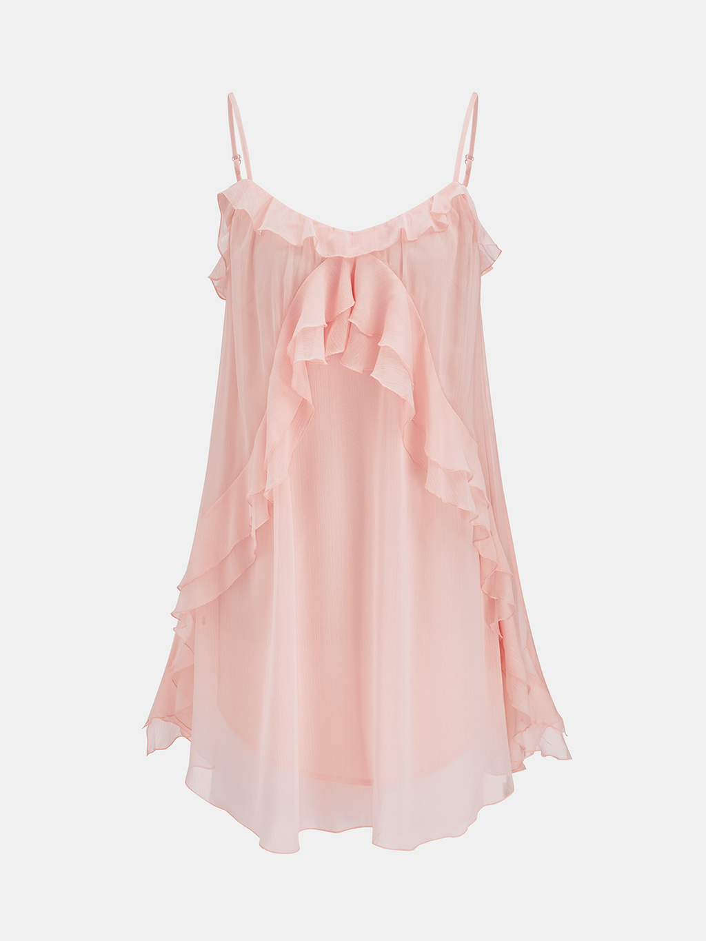 Ruffle Trim Cami Mini Dress