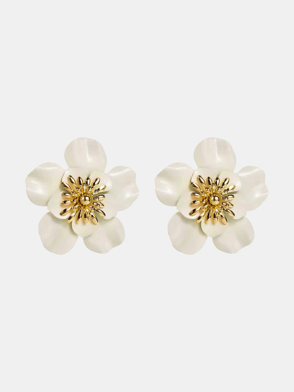 Large Flower Statement Drop Earrings