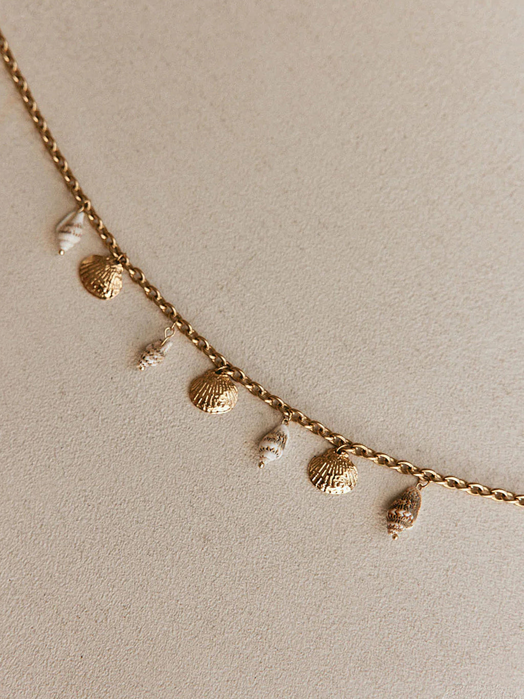 Seashell Charm Pendant Necklace