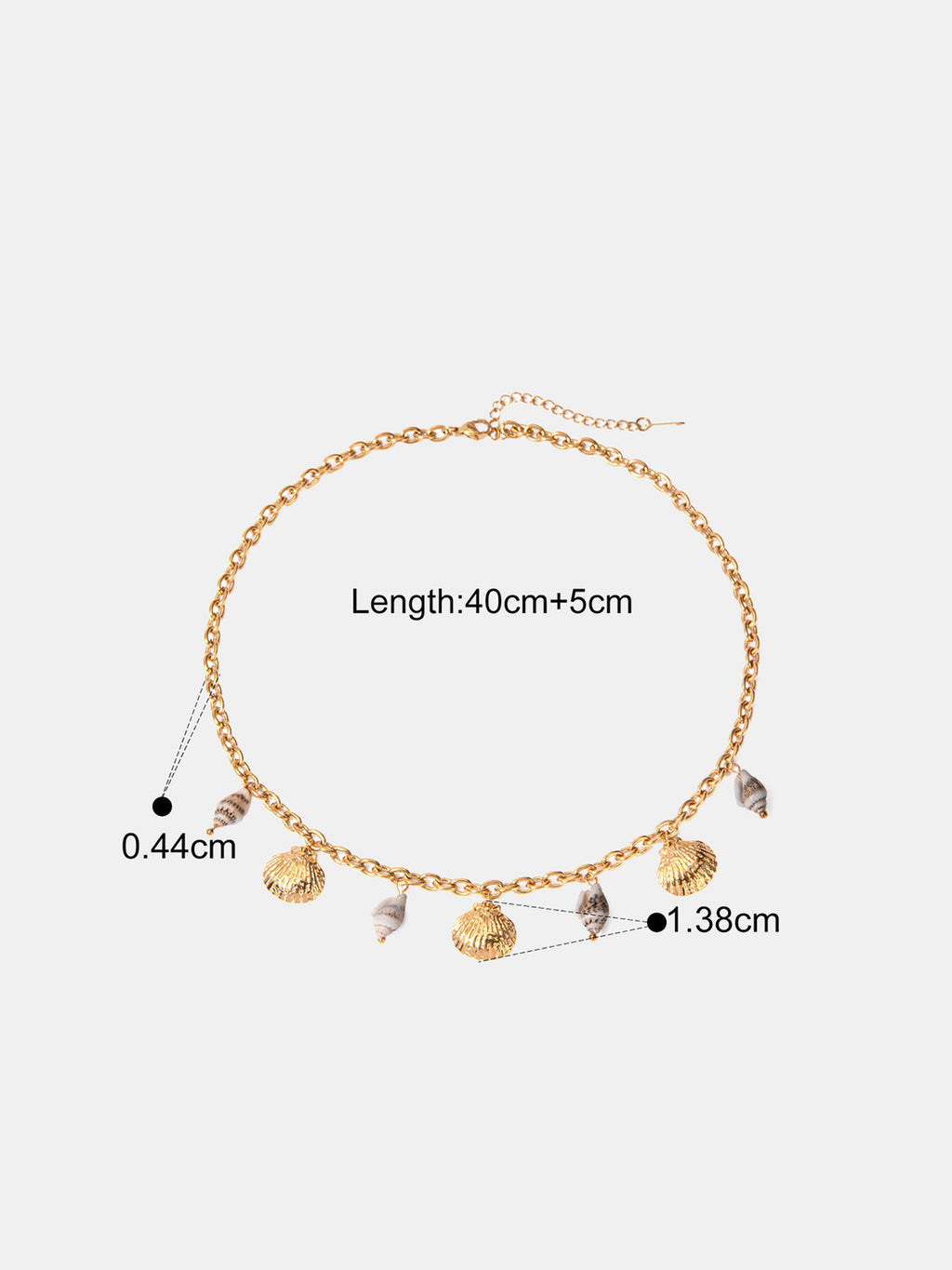 Seashell Charm Pendant Necklace