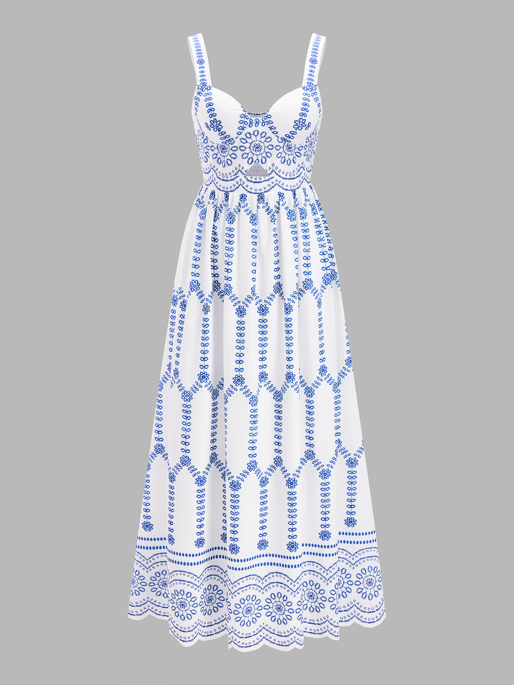 Boho Floral Print Cut-Out Maxi Dress