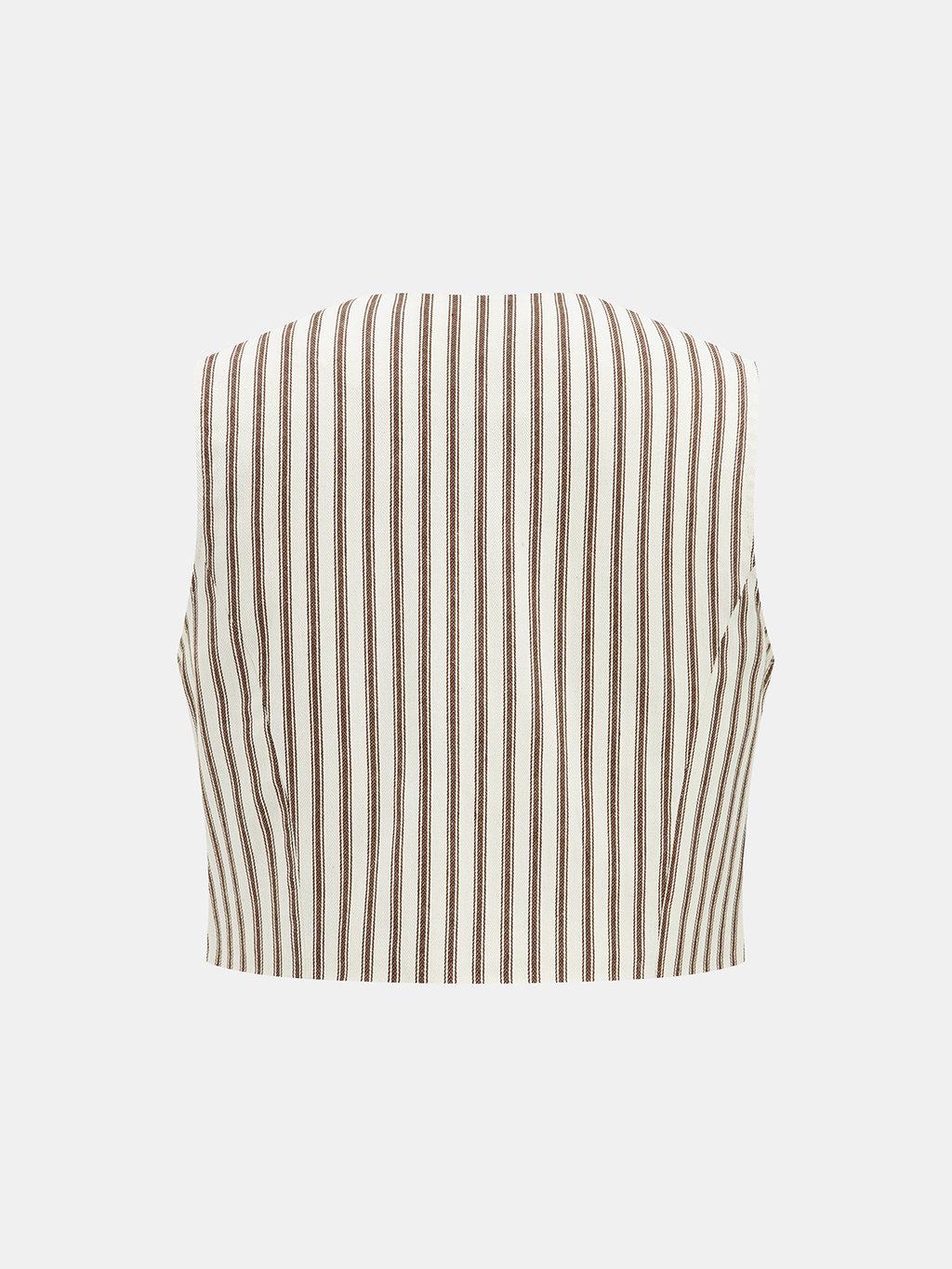 Cotton Striped Sleeveless Top & Midi Skirt Set