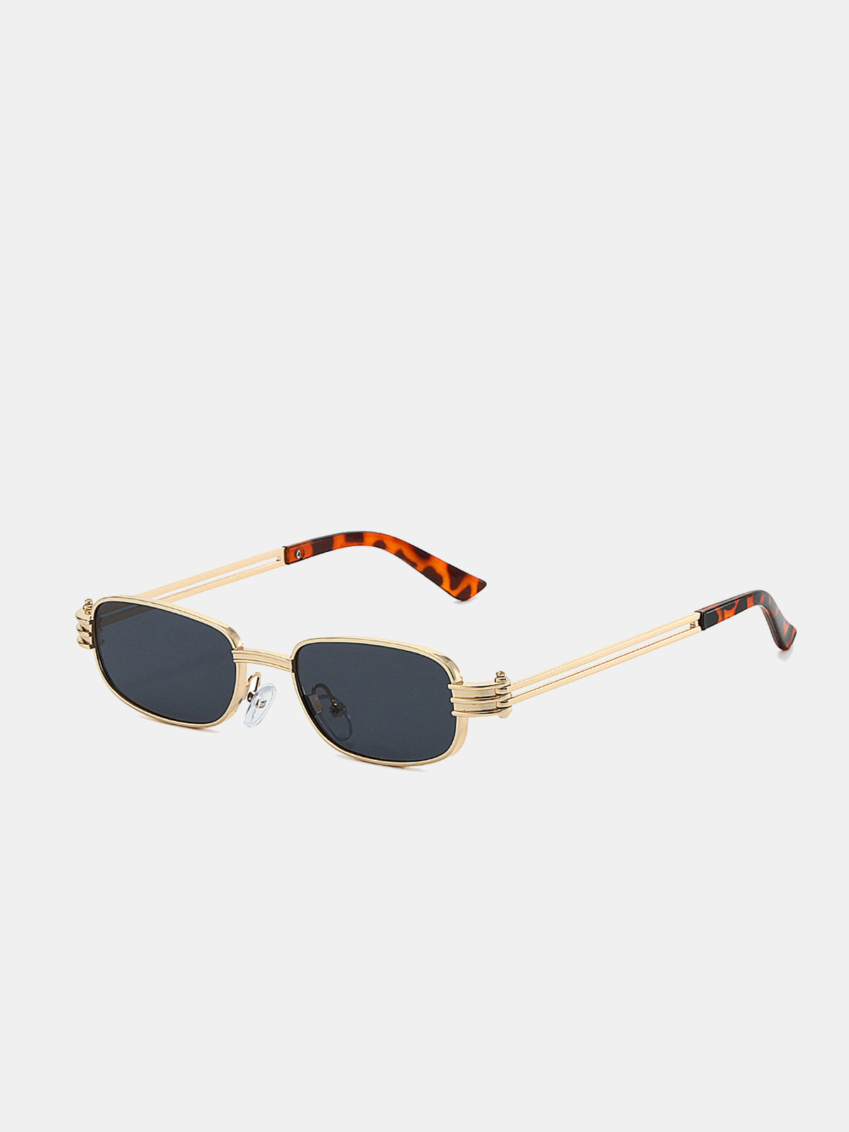 Retro Rectangular Metal Frame Sunglasses