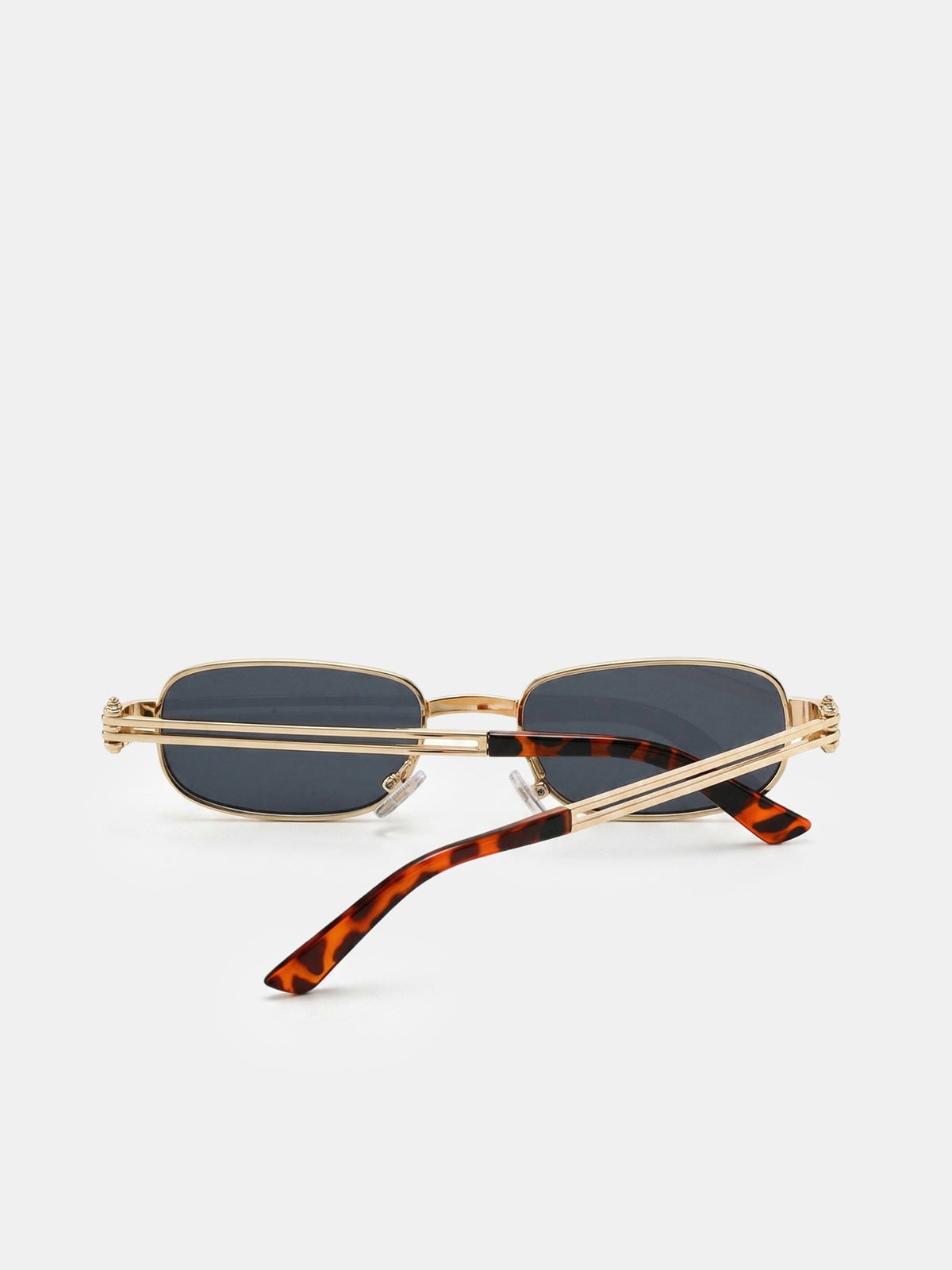 Retro Rectangular Metal Frame Sunglasses